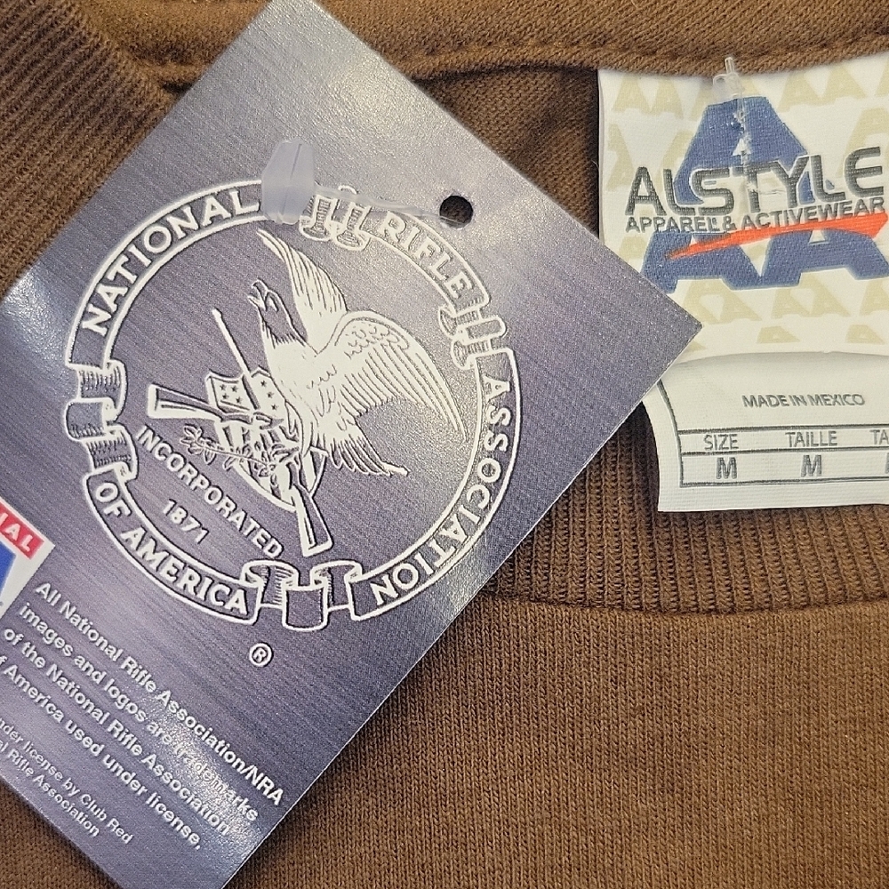 NRA Brown Short Sleeve Men's Tee,  M - Picture 10 of 12